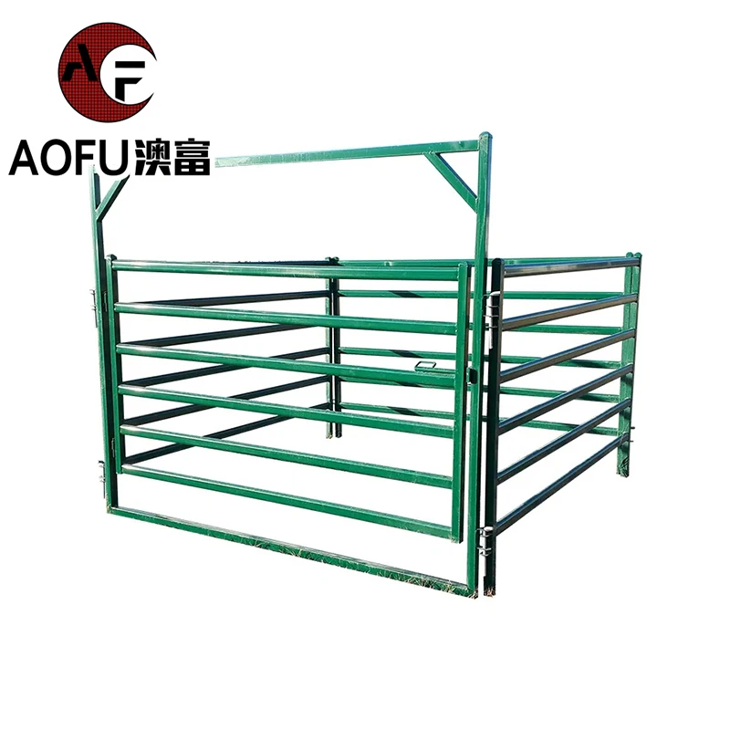 Wholesale High strength High Quality Durable 1.8m x 2.1m 6 Rails Heavy Duty Galvanized Horse Yard Panel Fencing livestock panels