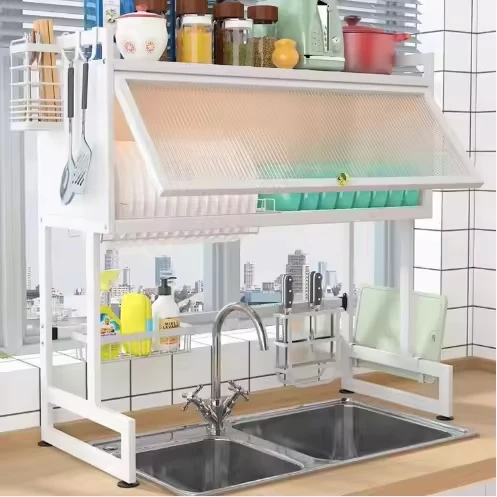 Кухонные сливные стеллажи для хранения посуды