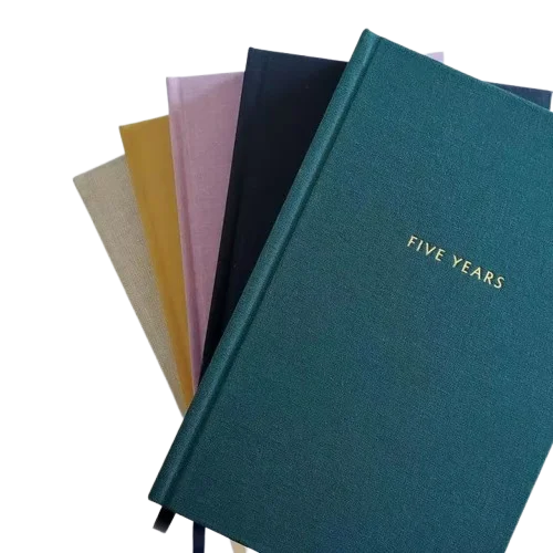 Custom Stationery A5 Hardcover Notebook Hardbound Linen Plain Cover Note Book Health and Wellness Day Journal