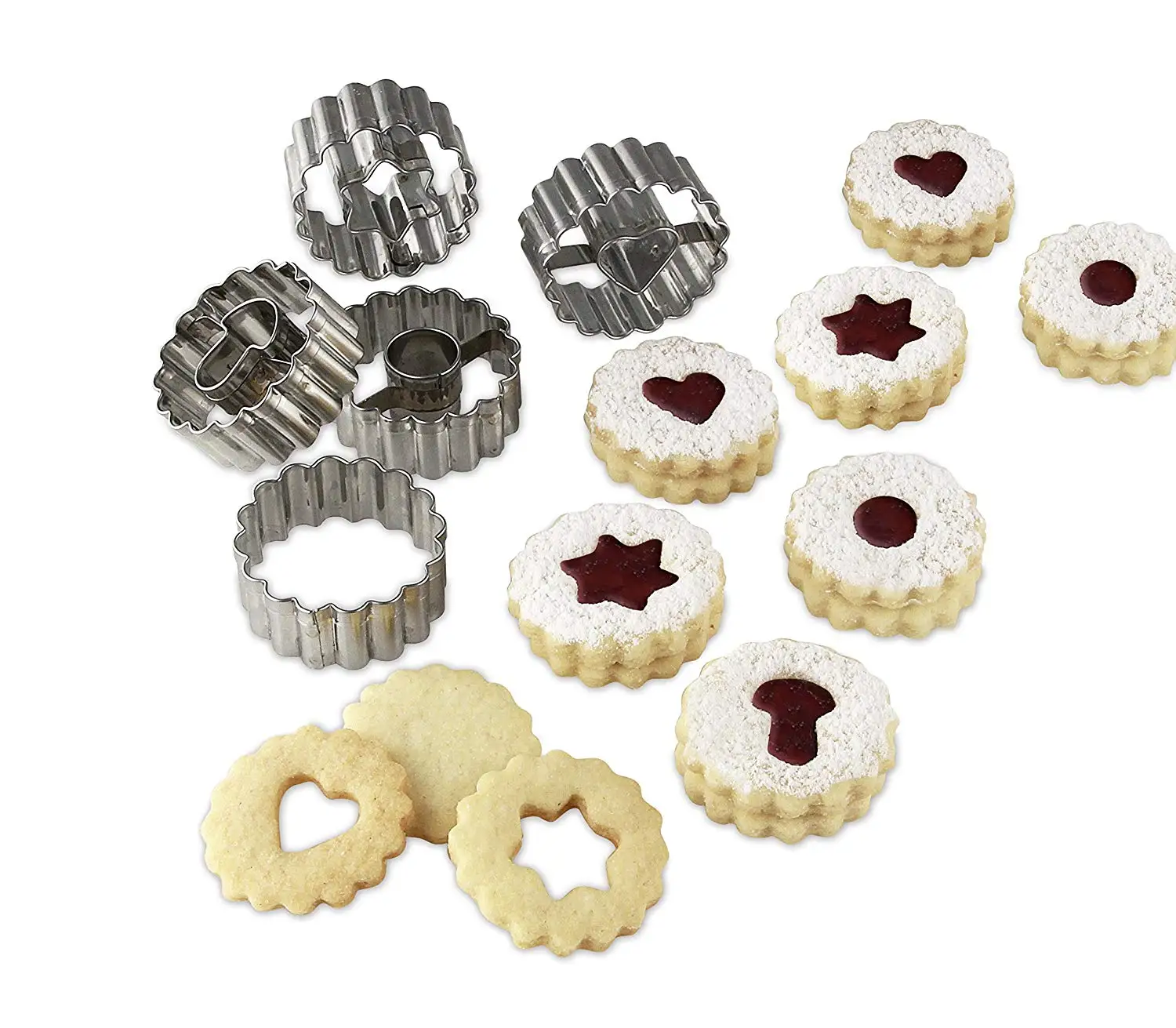  Рождественский пресс для печенья Linzer из нержавеющей