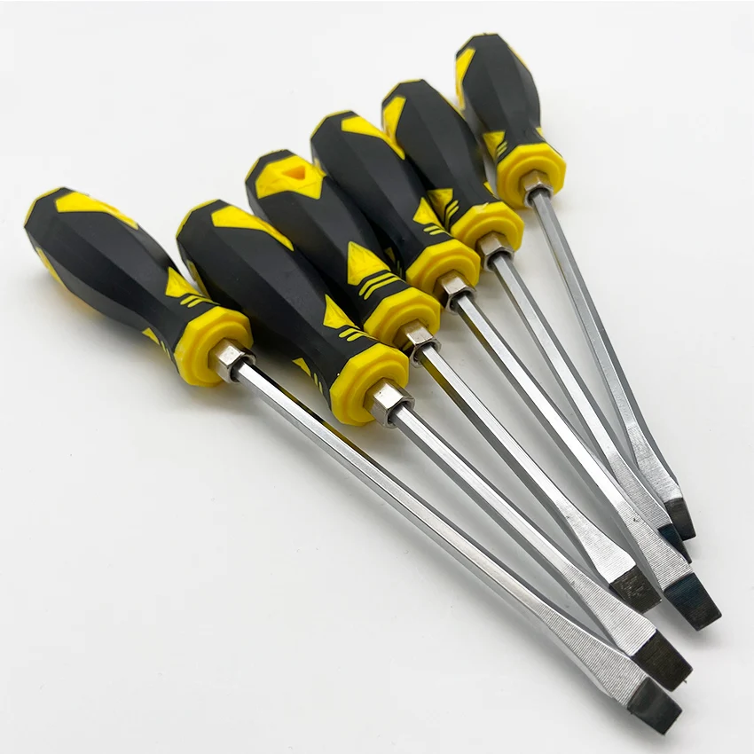 6PC diamond core handle set with high quality screwdriver PHILLIPS AND flat Magnetic screwdriver