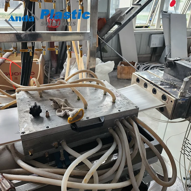 Wall Panel Ceiling Board Making Machine Screw Loader Screw Mould Vacuum Calibration cooling Platform Haul-off Machine  etc