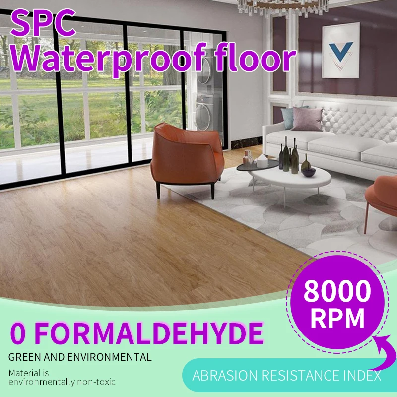 Modern AC4 New SPC Waterproof Fireproof Easy Click Laminate Flooring Non-Toxic for Hotel or Home Use