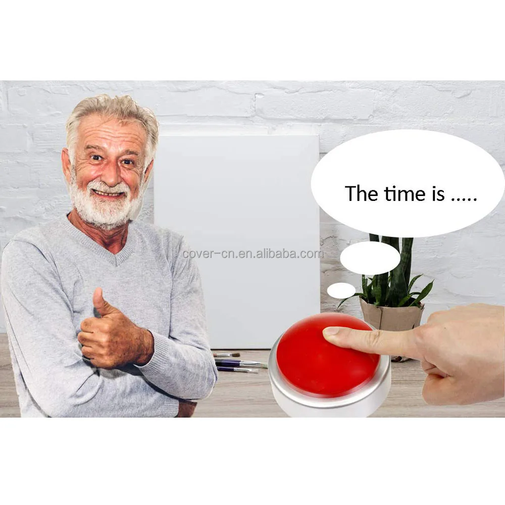 Custom Extra Large Button Talking Clock with Alarm Volume Control Speaks Time, Date and Day for Blind, Elderly,Visually Impaired