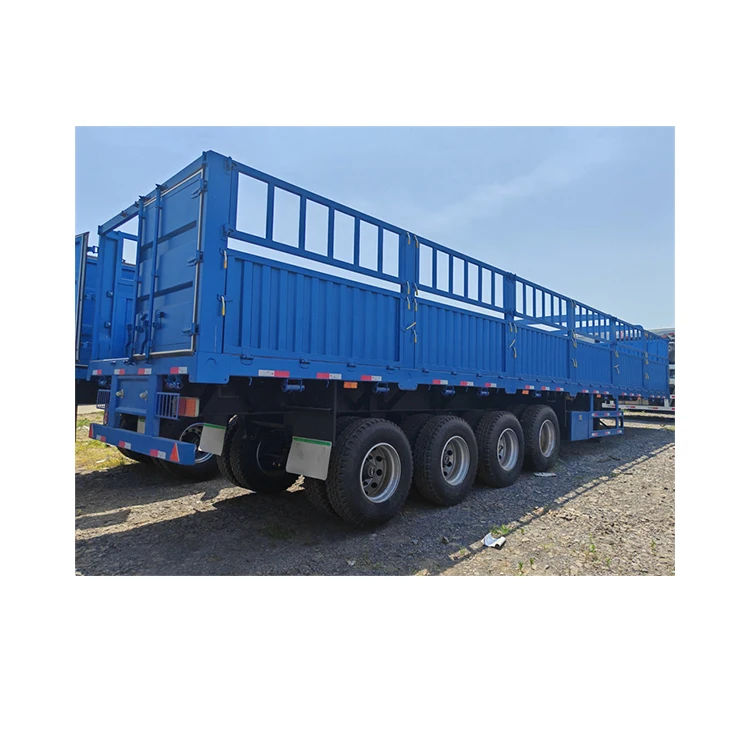China Supplier Fence Side Rollover Semitrailer Good Quality Dropside Semitrailer