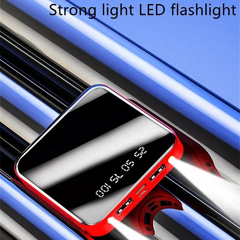 Best Selling portable Mini Power Bank 10000mah Flashlight LED Powerbank 20000mah Phone Chargers Bulk Mirror Power Bank Mini
