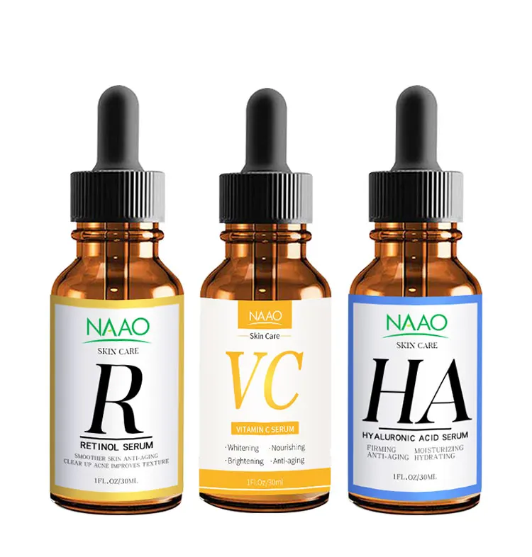 Private Label Face Skincare Whitening Vitamin C Retinol Hyaluronic Acid Serum