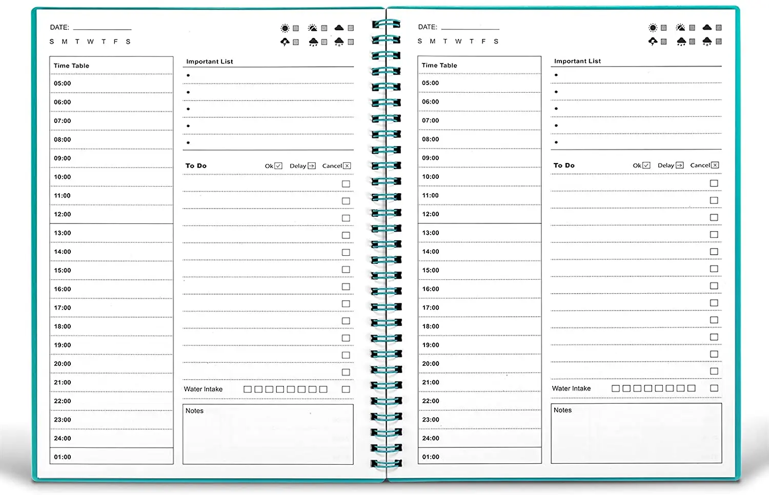 Custom Undated Daily Planners and Day To Do List Notebooks Time Management Manual Personal Organizer Wholesale