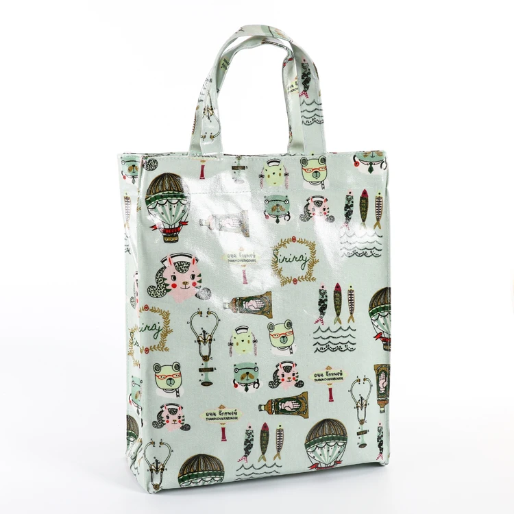 Custom design waterproof mirror shiny shopping vinyl PVC  tote bag