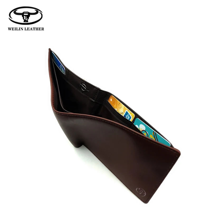 Оптовая продажа, высококачественные роскошные кошельки из натуральной кожи, мужской кошелек, деловой винтажный кошелек из воловьей кожи с индивидуальным принтом, Подарочный кошелек