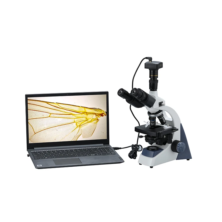 HOT 40x-1000x professional laboratory trinocular biological compound microscope with camera