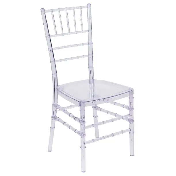 High Quality Acrylic Garden Hotel Plastic Dining Chair Modern Clear Tiffany Plastic Bamboo Chair For Events Weddings (1600524692749)