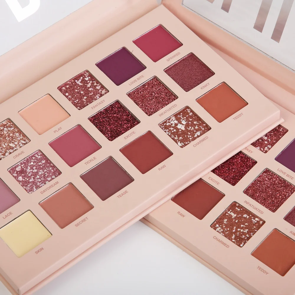 Rose Gold Nude Beauty Makeup Eyeshadow Palette For Dark skin Vegan Pigmented