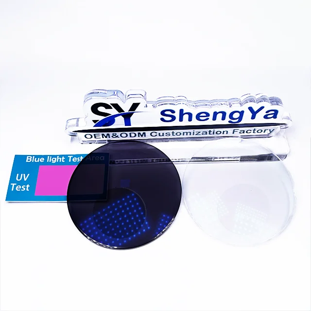 1 56 HMC Круглый топ фотохромная синяя линза UV420