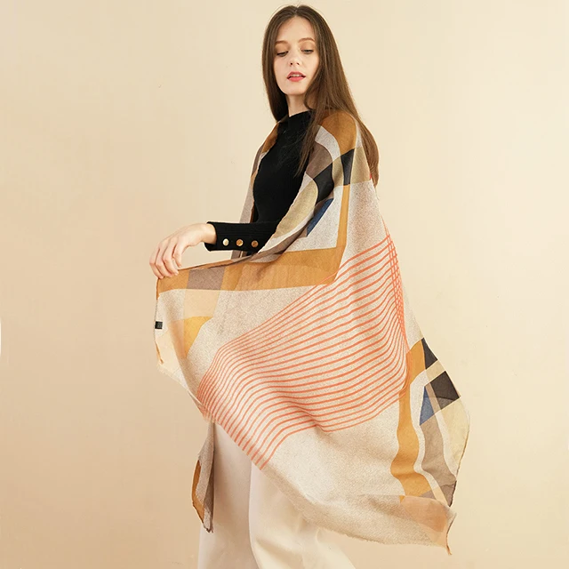 2022 latest design female autumn beautiful ladies shawl fashion scarf for women