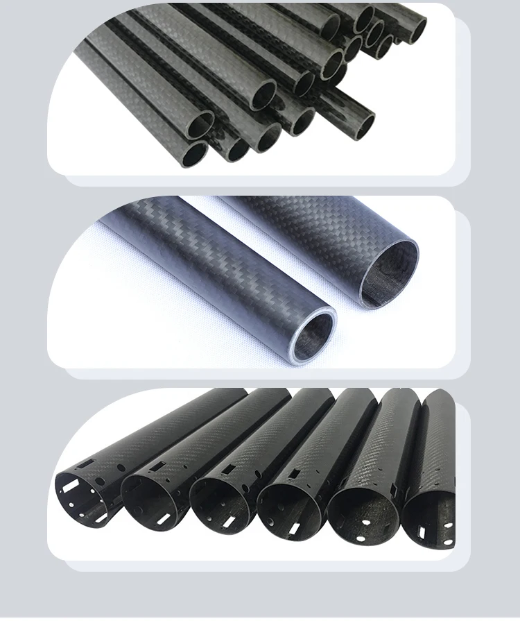 High quality customized size 3k carbon tube carbon fiber tube ski pole