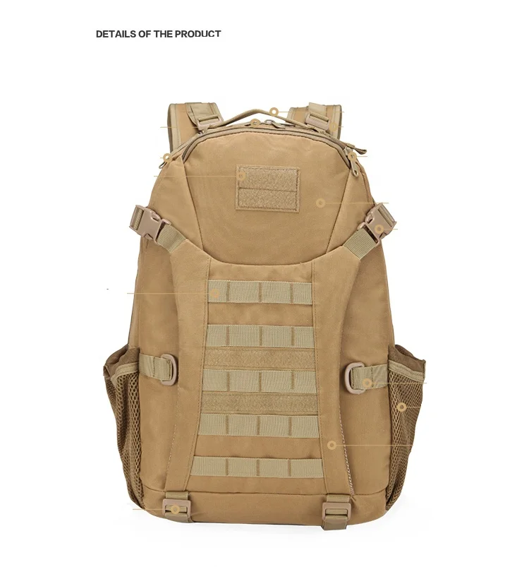 QXMOVING Outdoor Durable Hiking Hunting Fishing Waterproof Camouflage Molle 3-day Assault Tactical Backpack