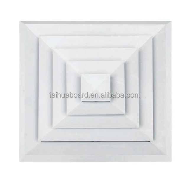 HVAC system supply ceiling air diffuser aluminum supply square air diffuser