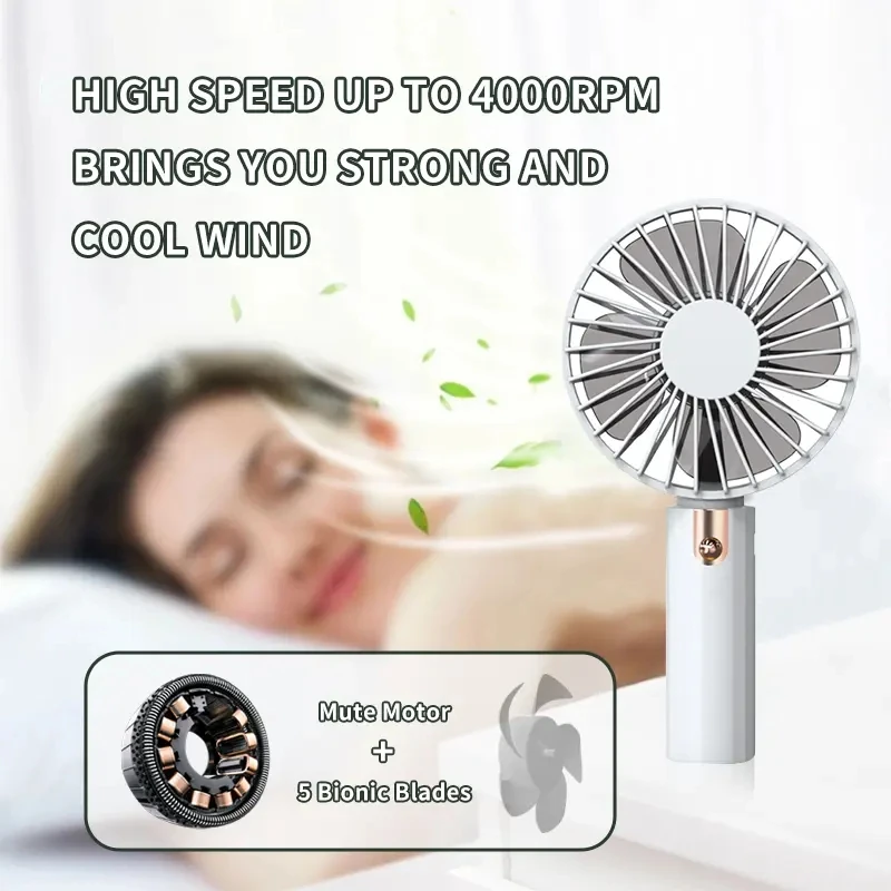 Custom Wholesale Bulk 3 In 1 Personal Small Portable Hand Held Table Usb Charging Fan Rechargeable Mini Handheld Fan