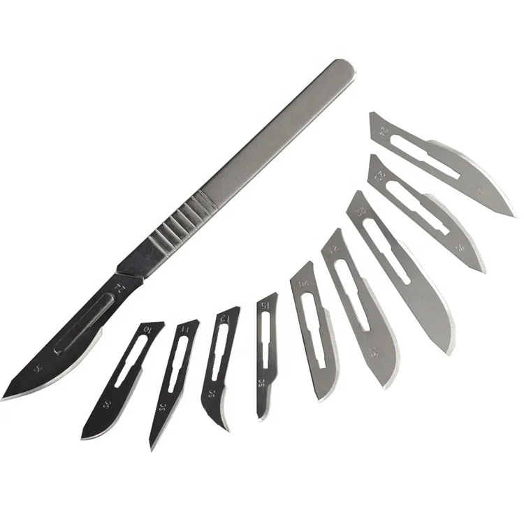 High Quality Medical Sterile Disposable Carbon Steel Surgical Blade 100pcs one box