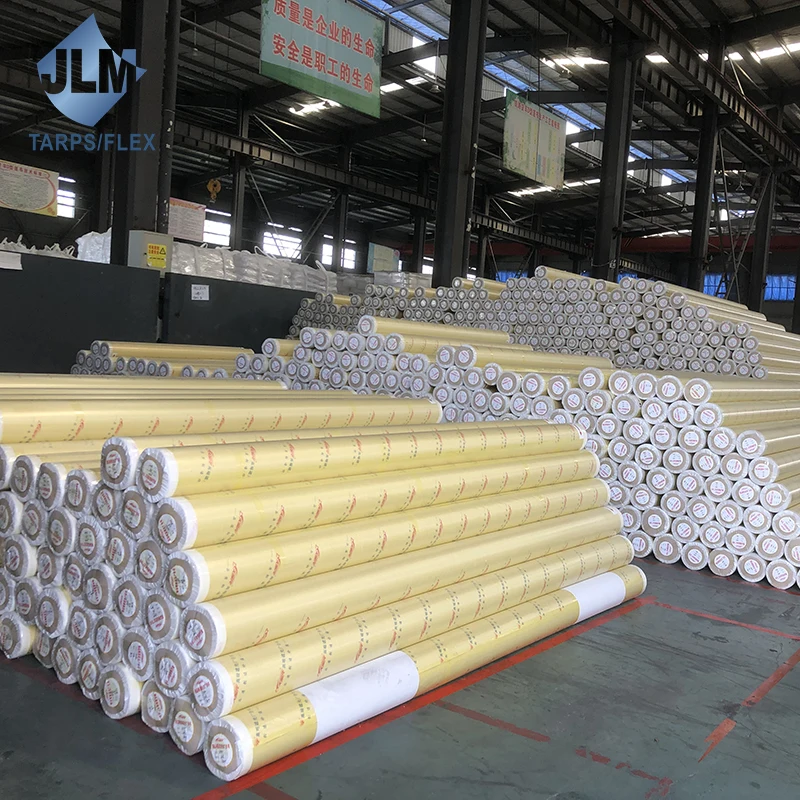 10 oz White PVC Tarpaulin Roll 340gsm PVC Flex Banner Material For Printing