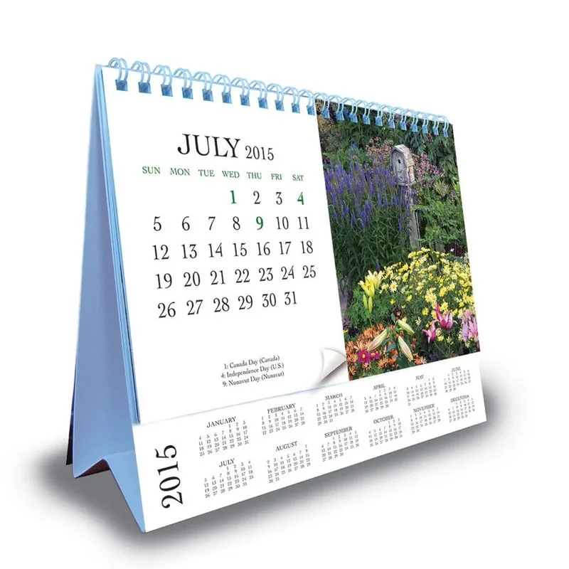 Personalized Stand up Desk 365 Day Perforated Scrolling Page Monthly Daily Calendar