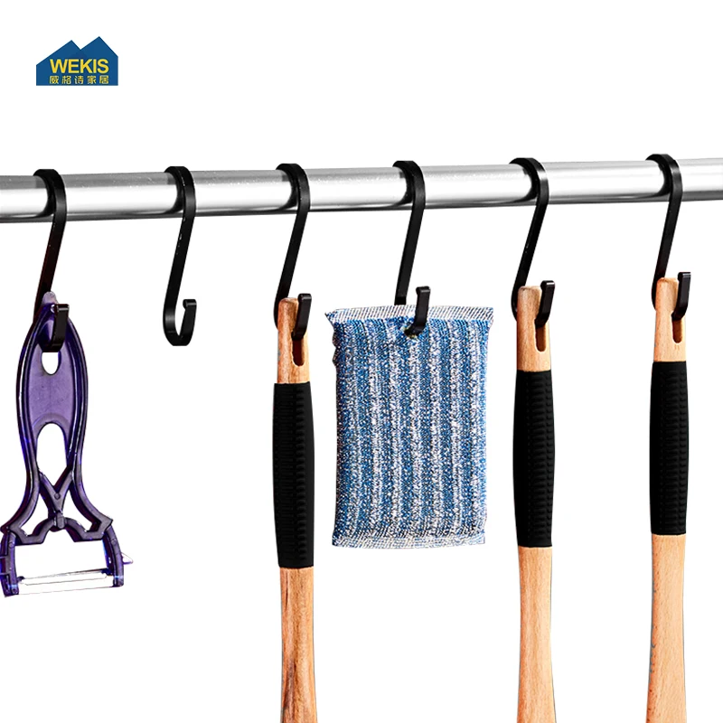 Bathroom Storage Hanging S Shape Space Aluminum Metal Wire S Hook Storage Accessories