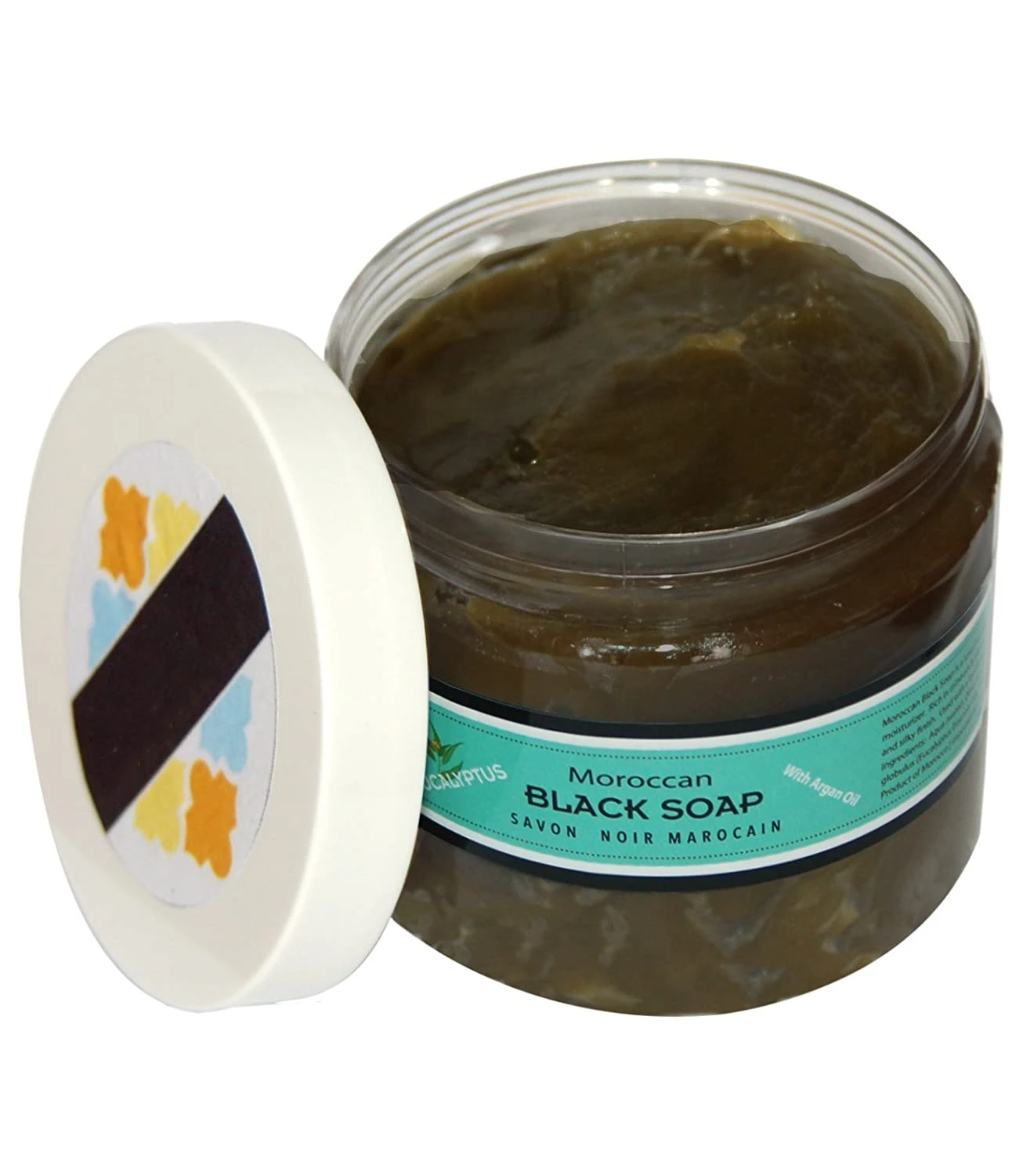 
100% Natural Eucalyptus Moroccan Black Soap Deep Cleansing Classic Olive Moisturizing African Organic Shaving Bath Black Soap 