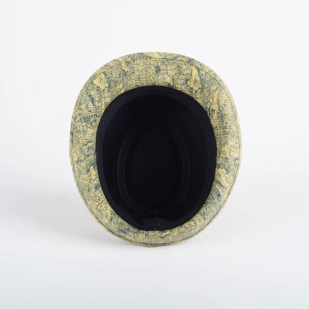 OEM Luxury Custom Summer Sun Hat Wide Brim Fedora Straw Hat for Women Printed Pattern for Beach Travel Fishing Outdoor Sports