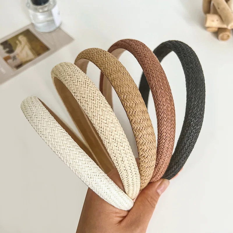 New Handmade Charming Grass Braided Thin Edge Hair Band - Popular for Online Influencers