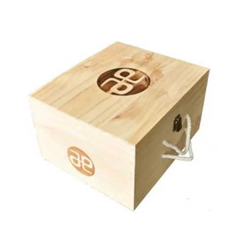 Factory price custom  logo design  wooden box with lid for 6 bottle wine