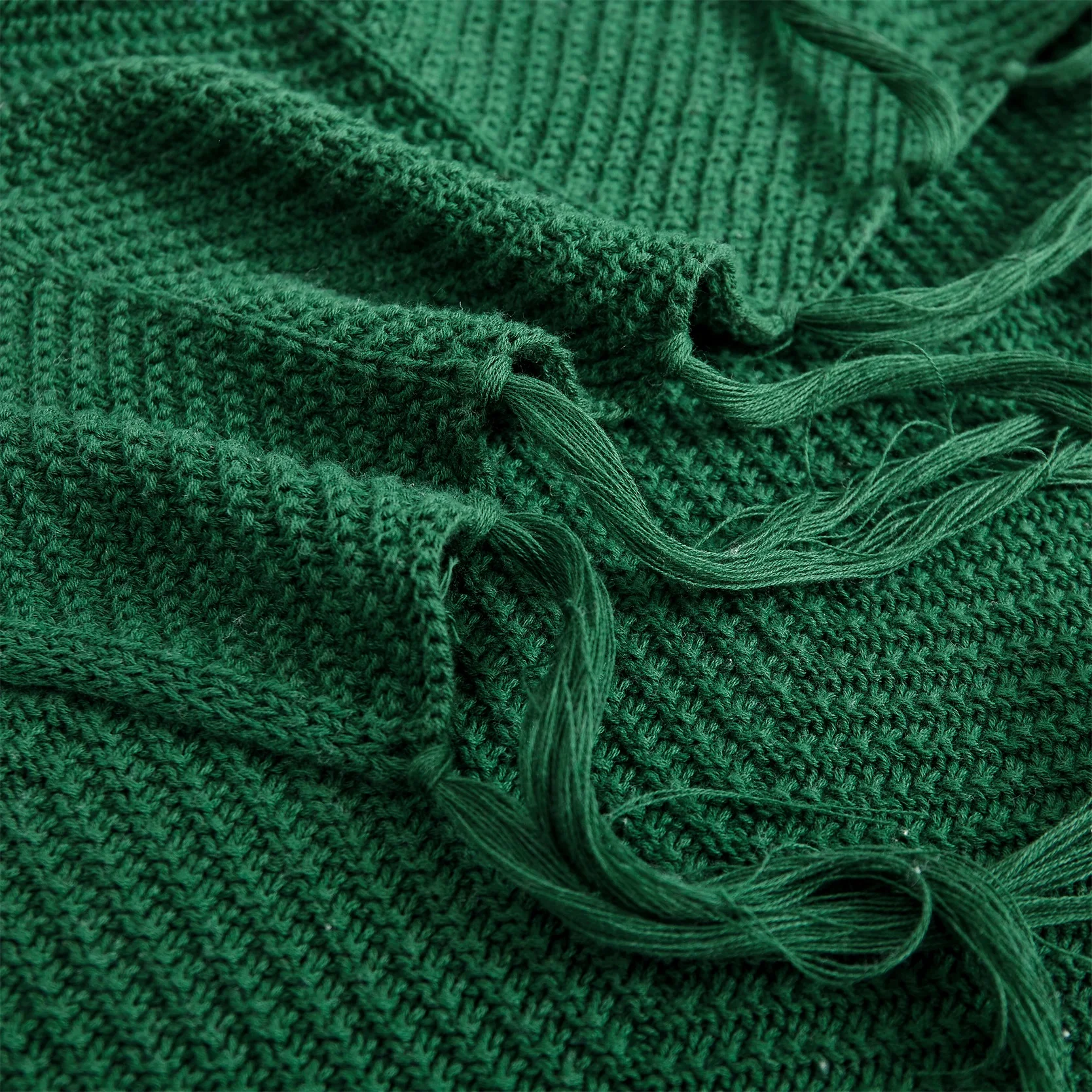 Classic Walf Checks Plaid Throws Elegant Wearable Cotton Knitted Blanket Bedroom Decoration Throw Blanket For Sofa