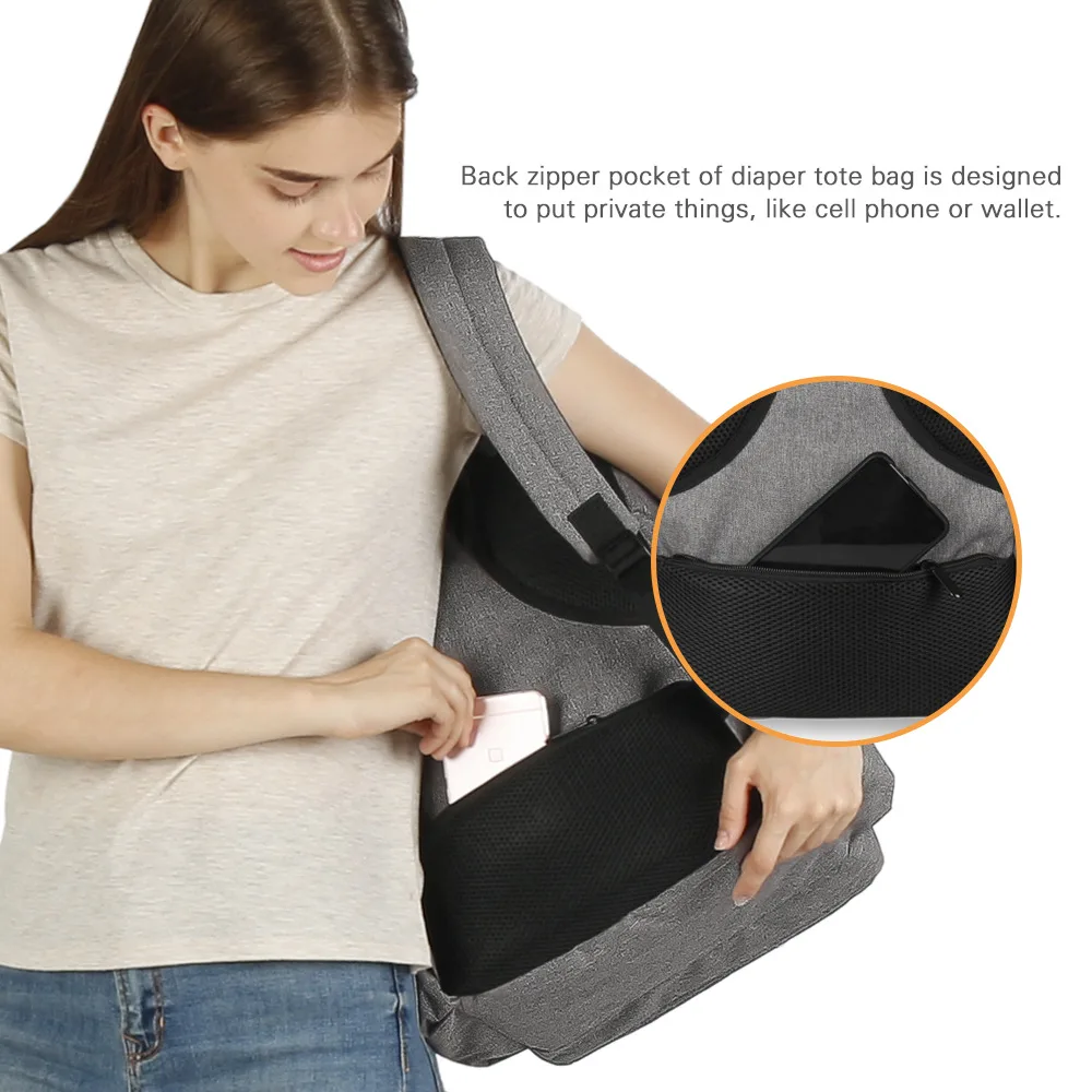 
atinfor Business Baby Bag Diaper Backpack Mommy Bag Large Capacity Function Multi Pocket Classified Items Diaper Bags 