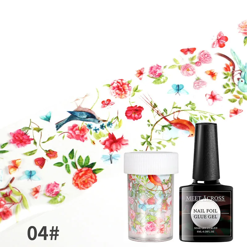 2021 лист Цветы мраморные снежинки наклейки Дизайн ногтей УФ-гель украшения для ногтей переводная Фольга Наклейка