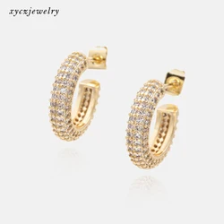 New design simple cz stud earrings hot sale fashion earrings 2019