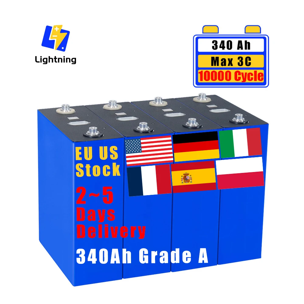 Class A 3.2V 340Ah 320Ah 314Ah 300Ah LFP LiFePO4 Lithium Iron Phosphate For RV Camping Car Ship Boat Yacht Power Battery