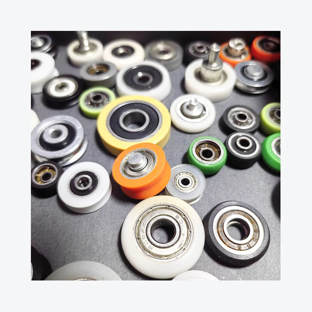 3x12x6mm Hardware Replacement White Coated Round Nylon POM Pulley Wheels Roller Bearing for Slide Window Door
