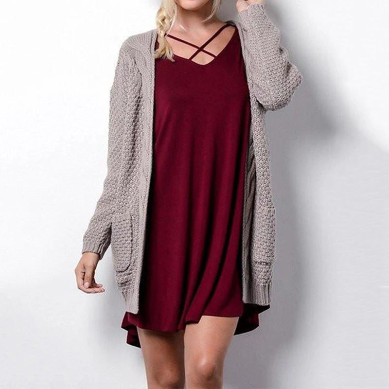  New Arrivals Long Sleeve High Quality Pullover Women Cardigan Knitted Plus Size Plain