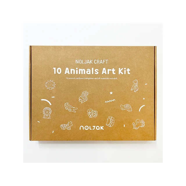 NOLJAK оптовая цена школьные детские игровые товары настраиваемый набор канцелярских товаров для творчества 10 животных Набор