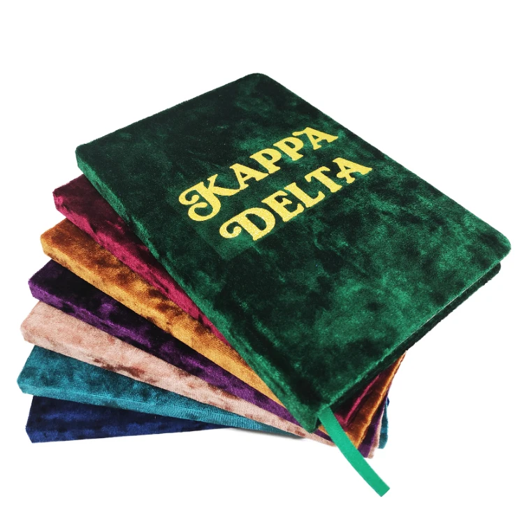 Роскошные простые блокноты 2022 из золотой фольги с принтом логотипа Планер для девочек настраиваемый бархатный журнал