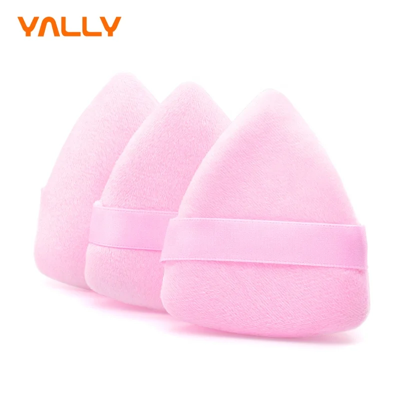 trending products 2023 new arrivals triangle pink soft beauty makeup blender custom logo make up puffs powder puff