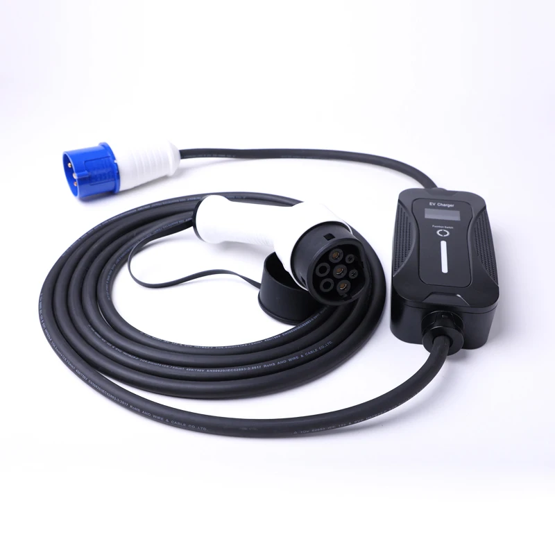 Level 2 Electric Car Portable Charger 250 Volt 16 Amp For Electric Car With Type 2 GBT Type 1