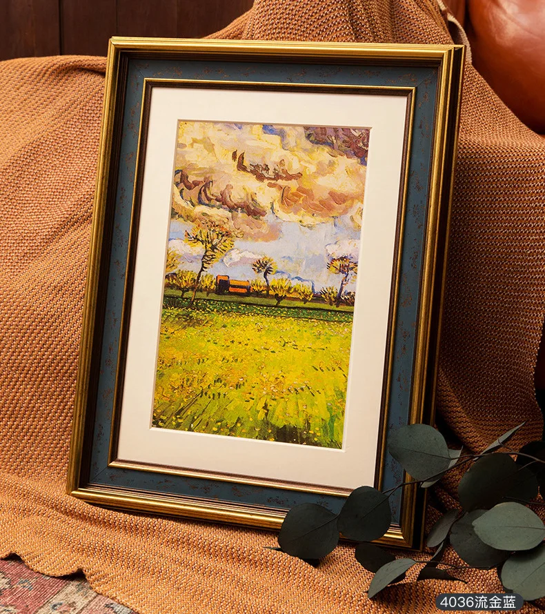 Wholesale Custom Vintage Photo Frame 6-10 inch A4 for Table Wall Home Deco High Quality Elegant Picture Frame For Souvenirs