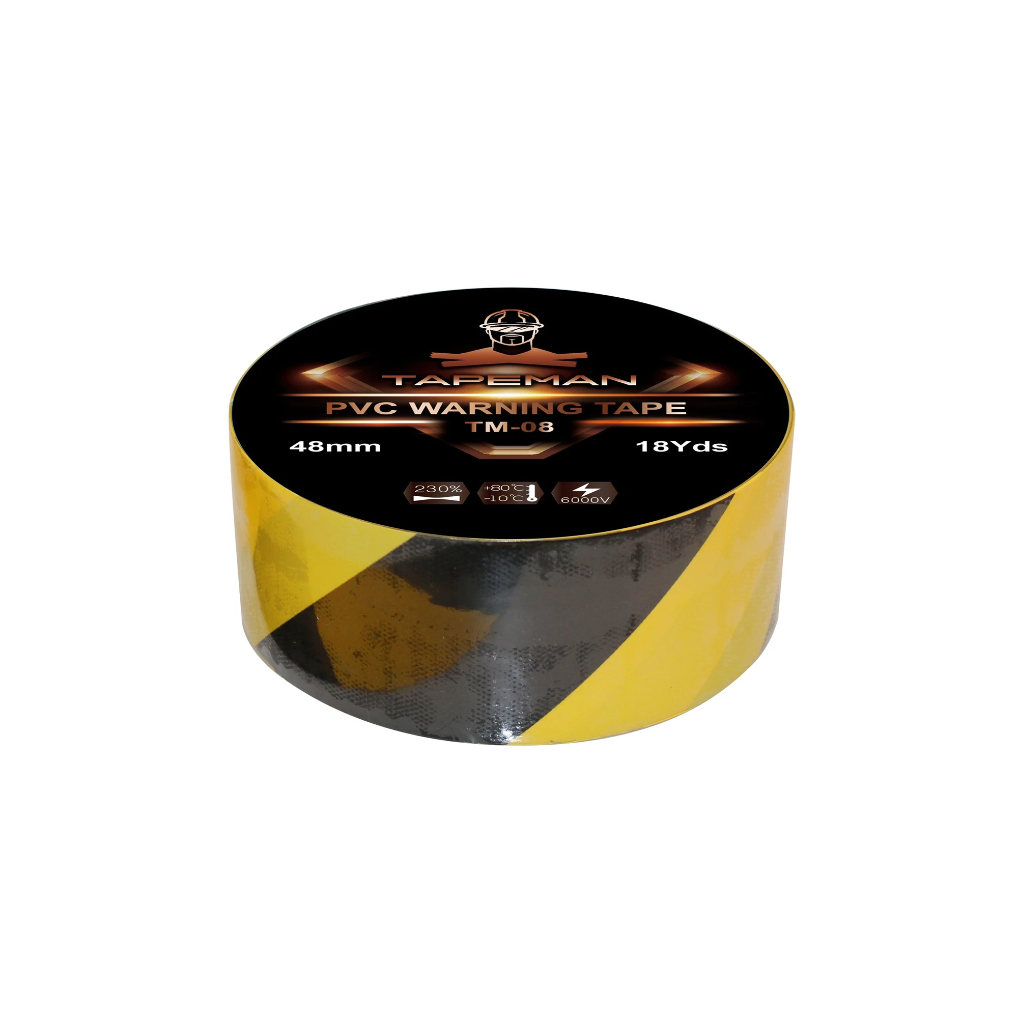 Manufacturer Durable High visibility PVC hazard warning tape for Floor Lane Marking Facility warning