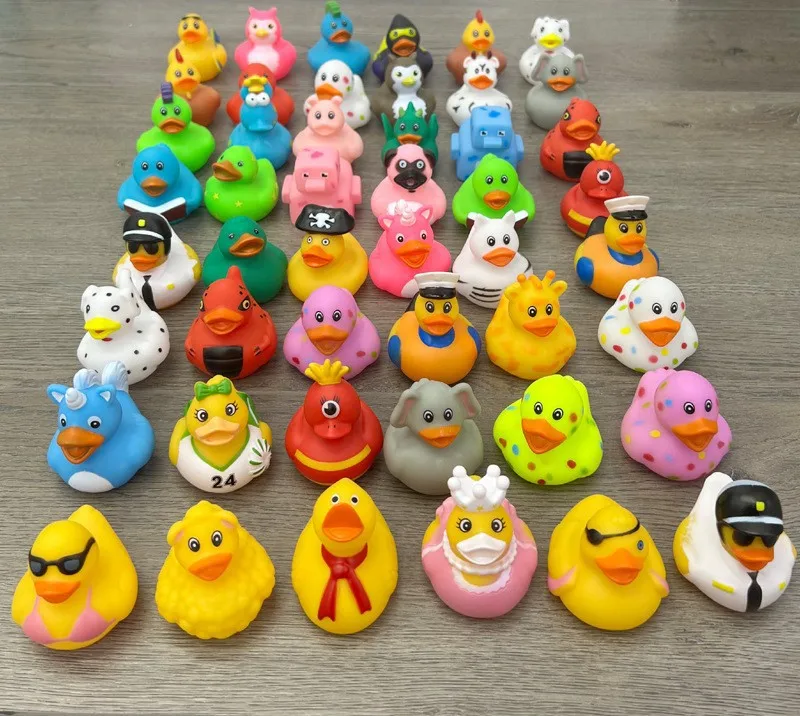 Mixed Unique Rubber Ducks Bulk Clear Pirate Plastic Yellow Holiday Vinyl Floating Duck Ducy Halloween Bunny Easter Rubber Duck