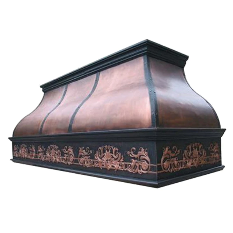 hammered copper range hoods factory manufacturer household range hood  copper hood vents for kitchen