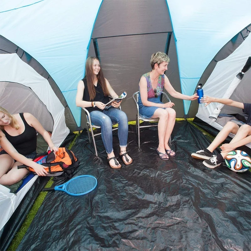 Chinese Factory Cheap 6 Person 3 Room Luxury Outdoor Large House Family Hiking Camping Tent for Sale