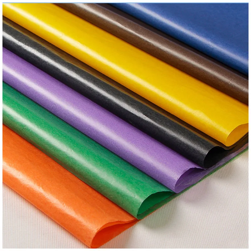 
Factory wholesale 21g color translucent wax paper tissue wrapping paper for fruit and vegetable package 