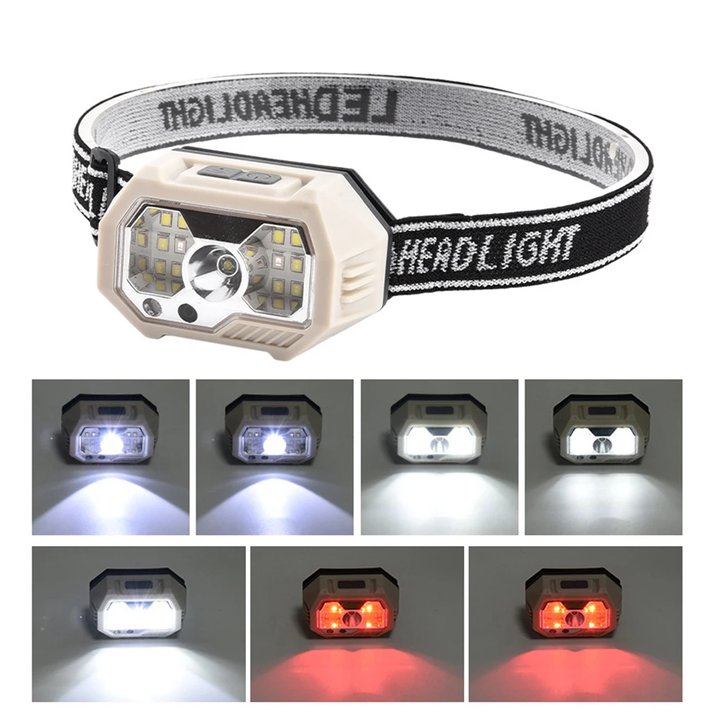 Powerful Head Lamp  Camping Running Waterproof COB LED Headlamp Rechargeable best headlamp bulbs  headlight flashlight