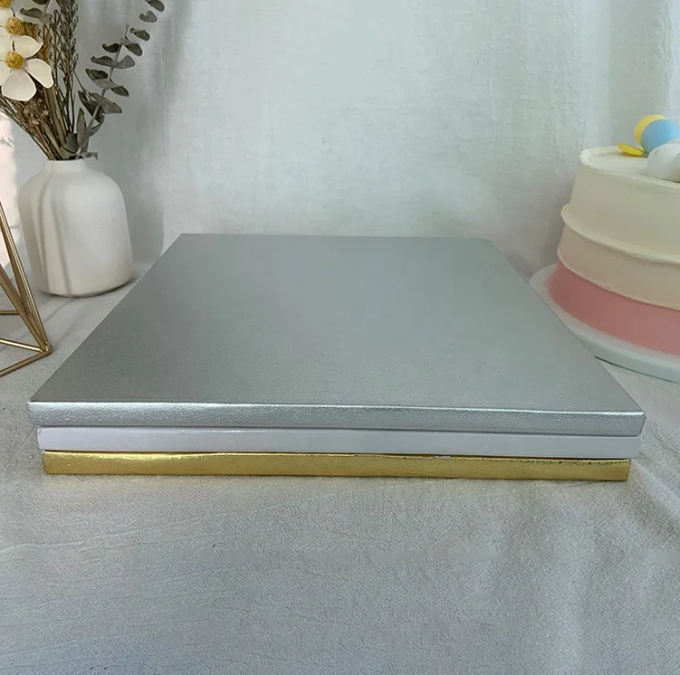 Hot selling corrugated cake board round square cake base custom size cake drum